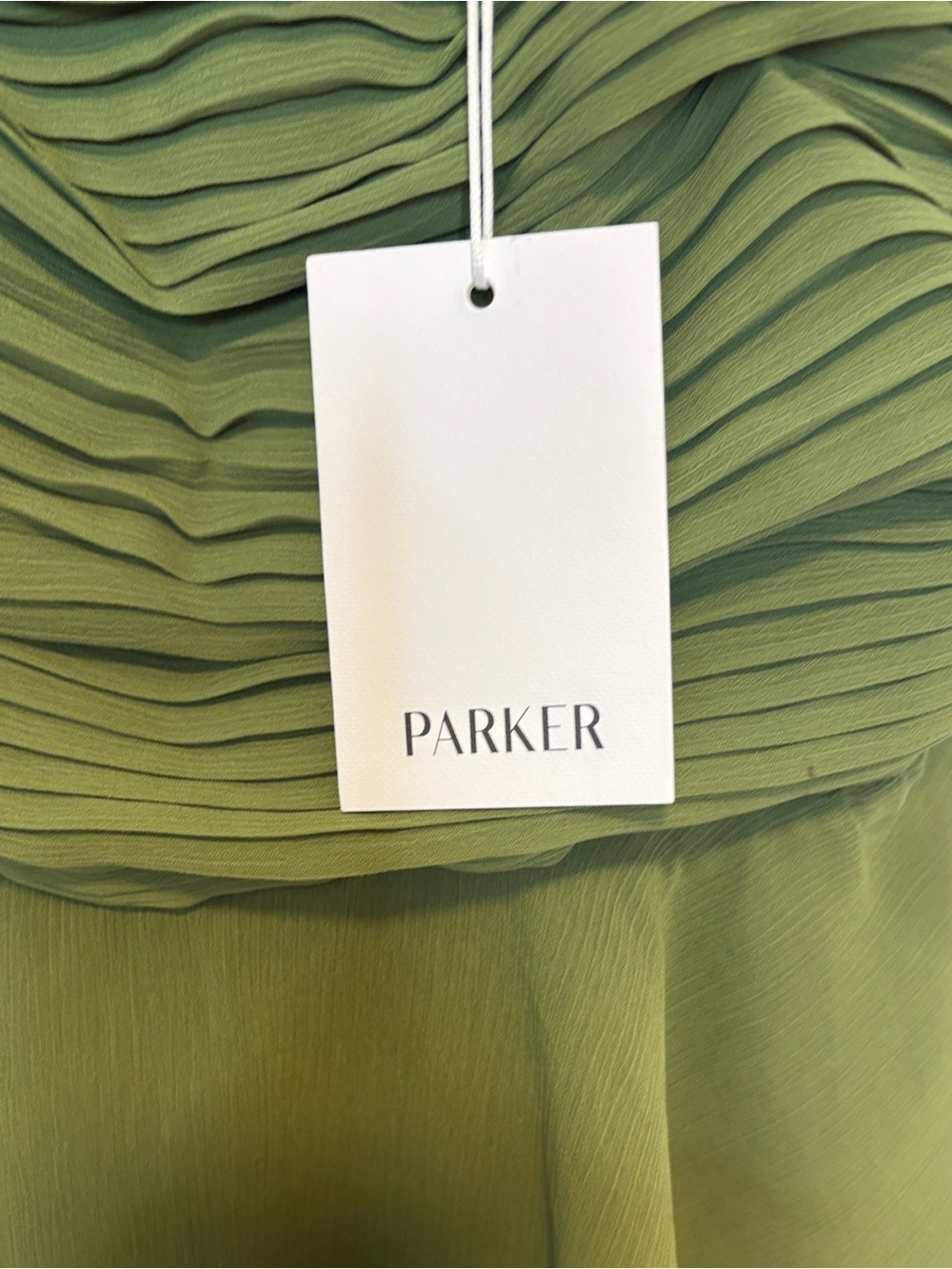 Parker THE DELILAH STRAPLESS TOP IN CALLISTO GREEN NWT , sz : 8 - Picture 6 of 8